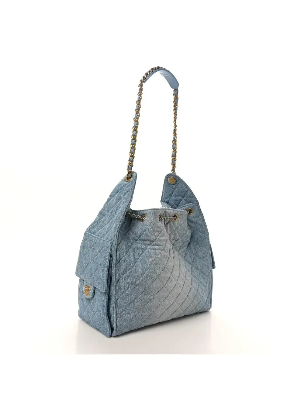 Washed Denim Quilted Medium Chanel 25 #325102C70B